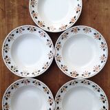 Old soup plates, "Françoise" model, Badonviller factory
