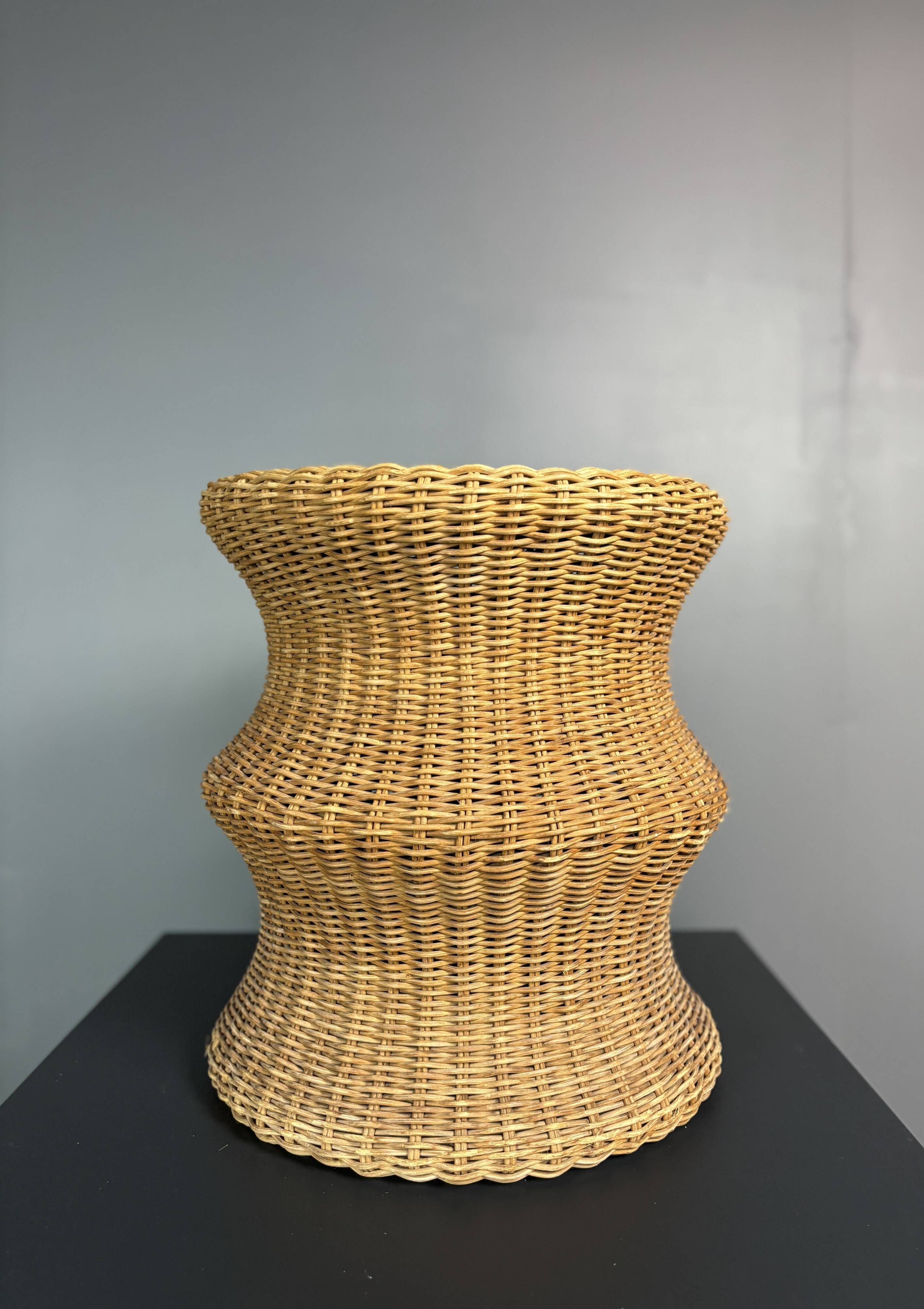 Rattan Juttu Mushroom Stool by Eero Aarnio for Artek, Finland, 1960s