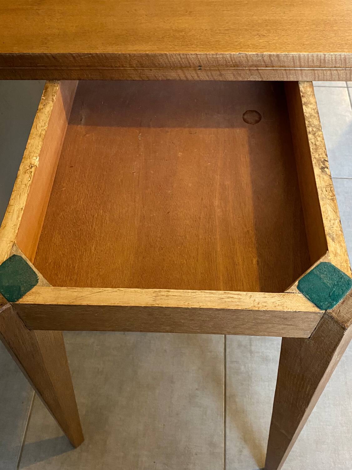 Vintage wooden portfolio table
