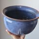 Pot cache pot to hang in terracotta or blue enamelled sandstone