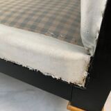 Paire de fauteuils en bois noirci