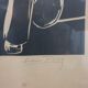 Linogravure tennis art déco vintage
