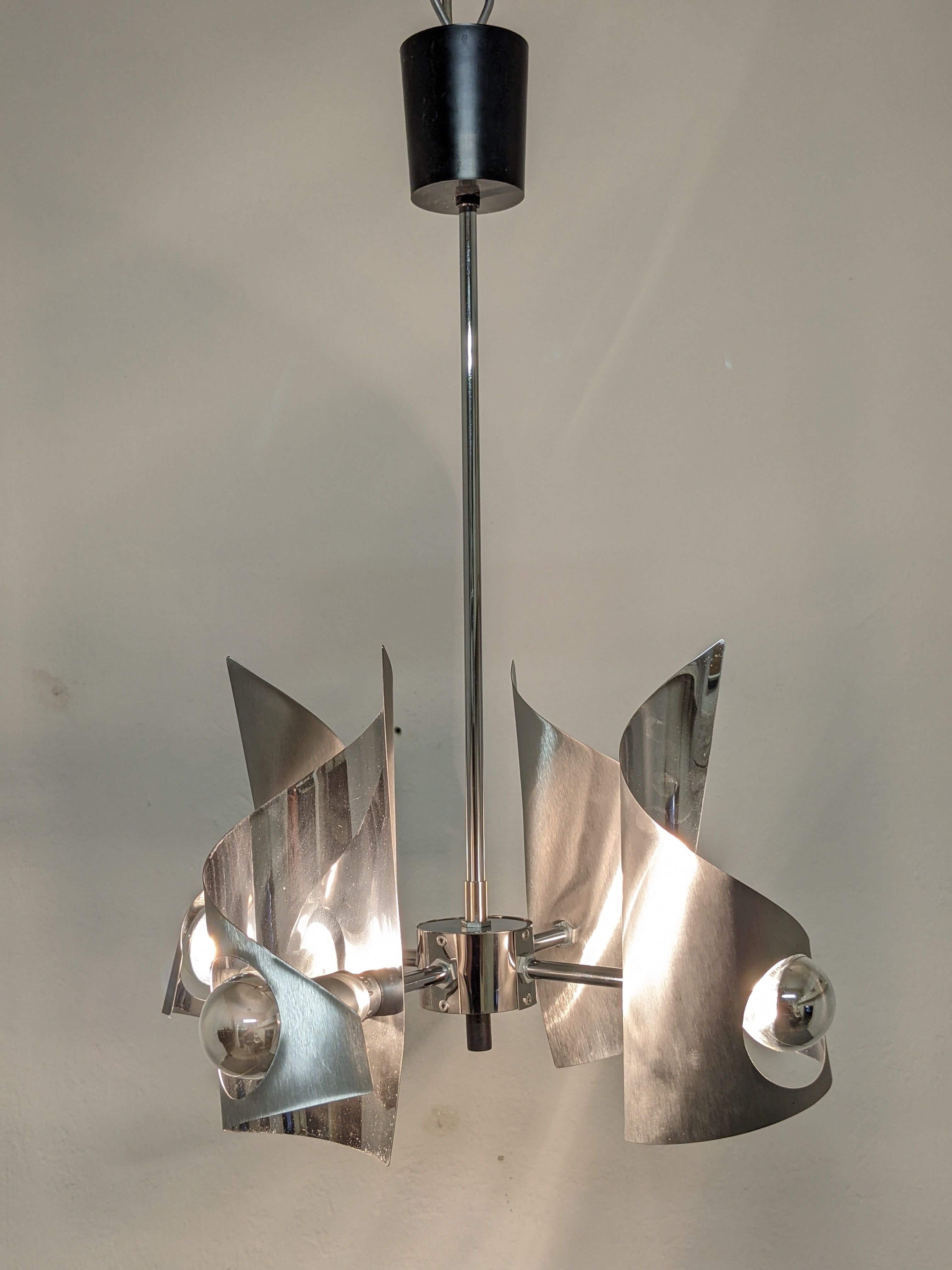 4-burner space age chandelier from the 60s/70s