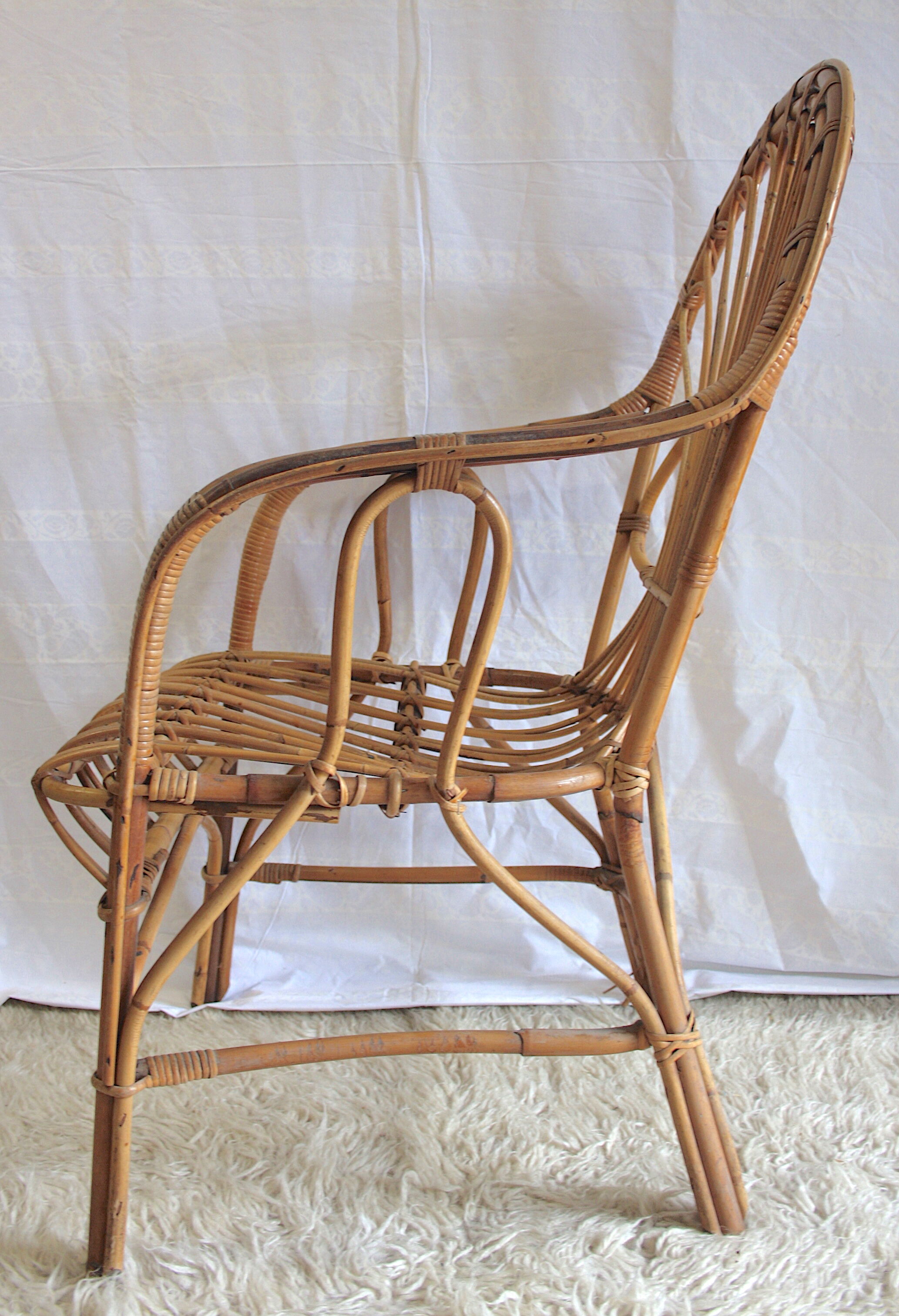 Armchair 60s rattan