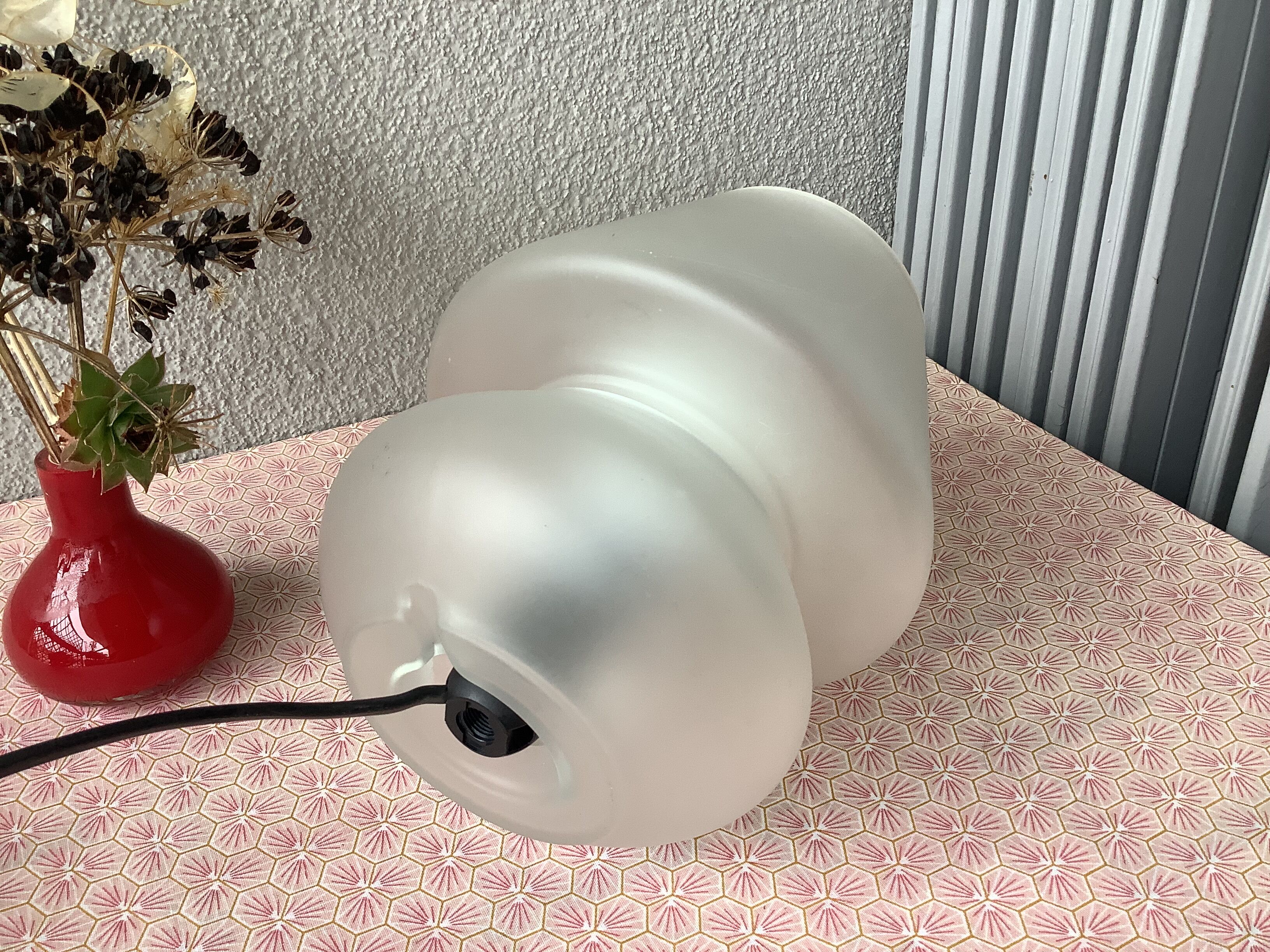 Lampe champignon en verre