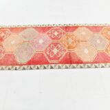 3x10 Soft Pink Runner Rug, Pastel Orientel Runner, 95x294Cm