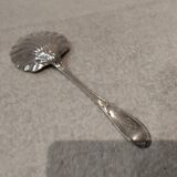Silver-plated strawberry serving spoon, goldsmith Ercuis, laurels LXVI