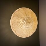 Vintage art deco globe wall or ceiling light in yellow Clichy glass