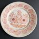 Set of 6 pink and orange HB Quimpert dessert plates