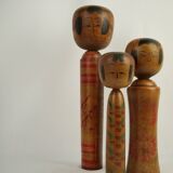Set of 3 kokeshi dolls (medium size)