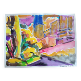 Pierre Lacroux (1909-1993) Gouache on paper 24 x 32 cm - from 1989 - (292)