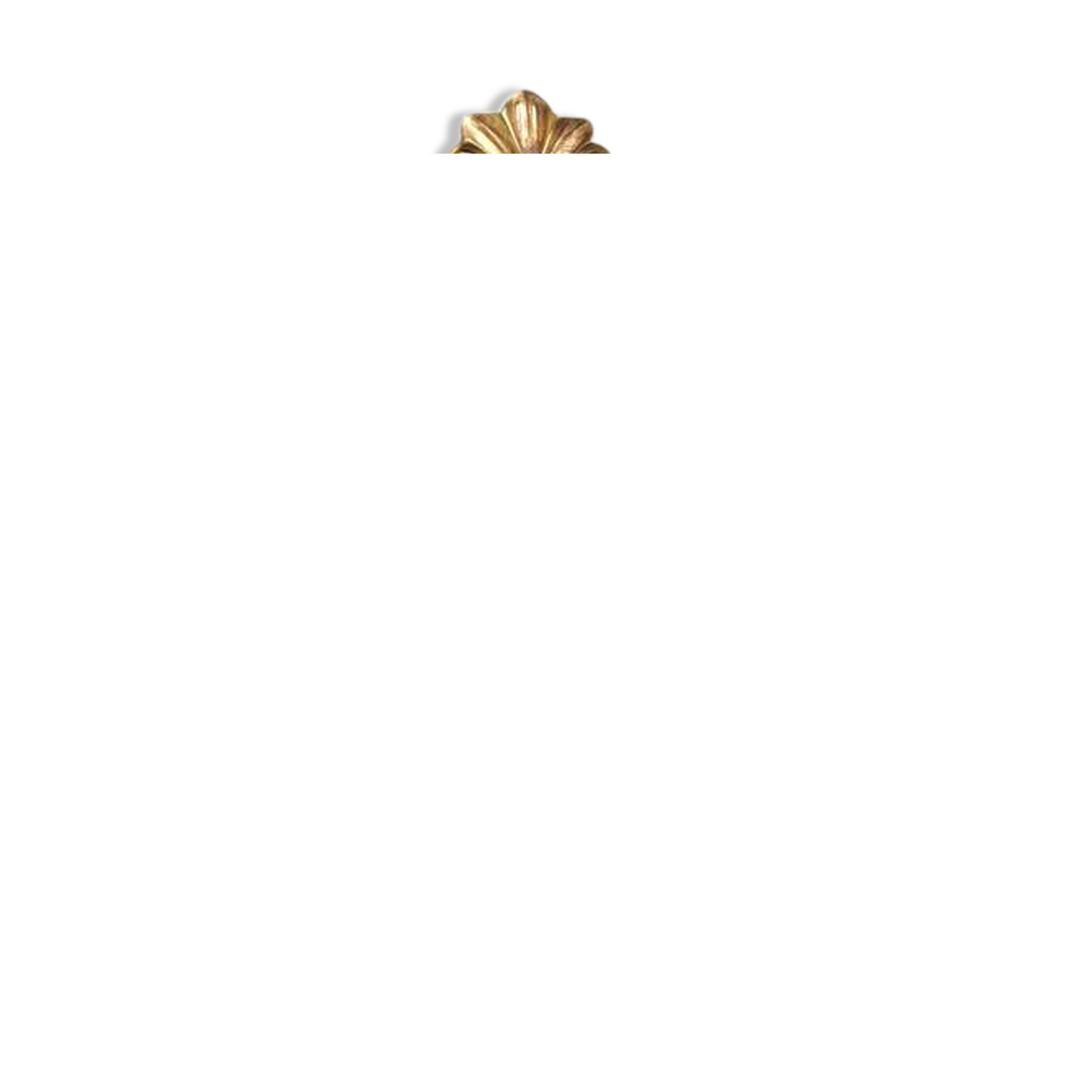 Vintage Louis XV style gold mirror 34.50cm