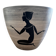 Milet cache-pot Sèvres, hand-decorated with a kneeling woman, 1950s.