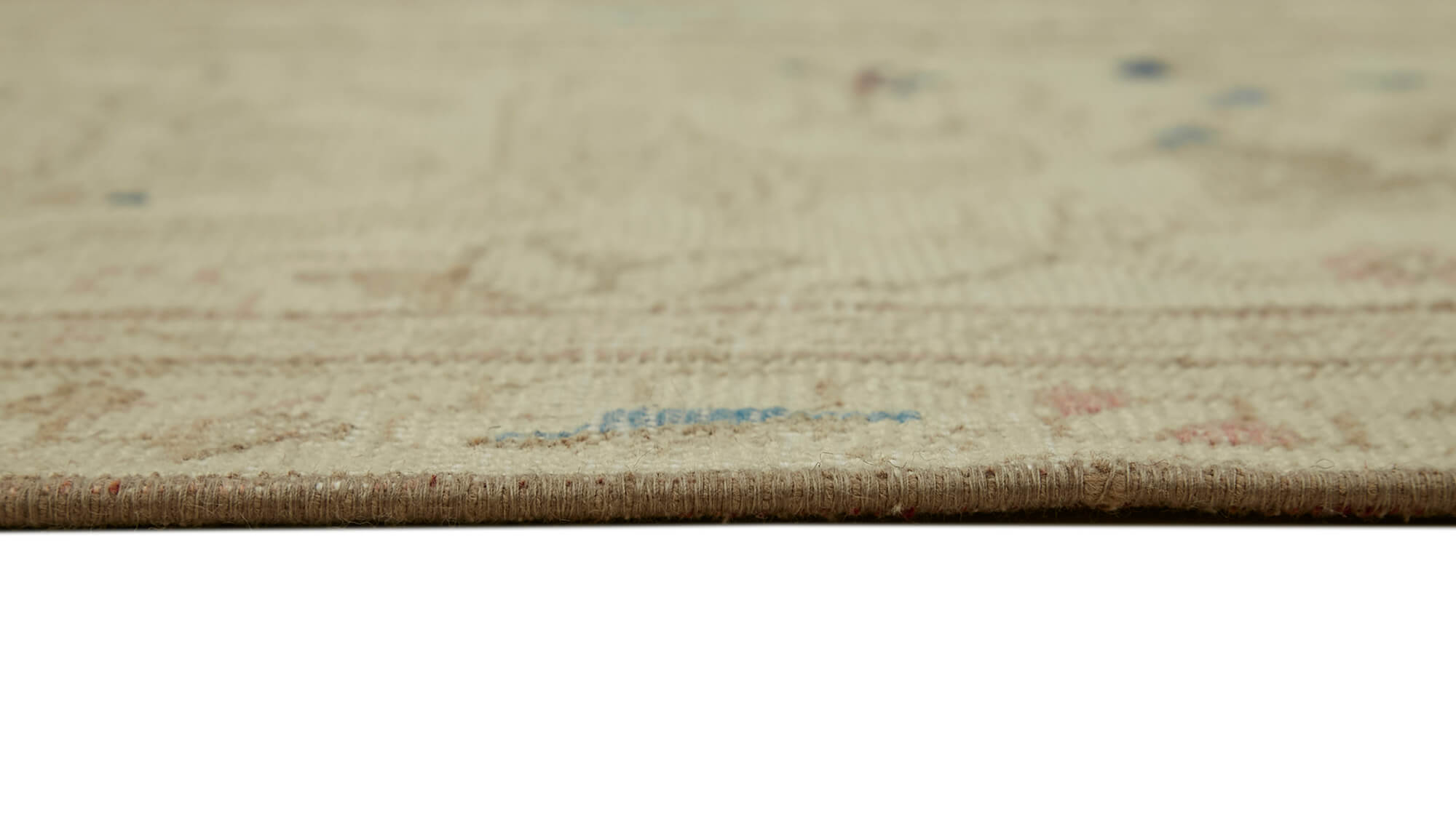 Hand-knotted persian antique 1970s 320 cm x 357 cm beige wool carpet