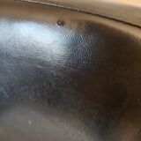 Black vintage conference chair, chrome feet