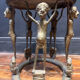 African bronze stool – anthropomorphic figures – tribal art
