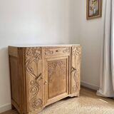 Art Deco oak sideboard with mirror (removable)