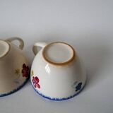 Trio of large cups digoin sarreguemines model mary-lou 194 0