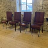 4 wooden chairs