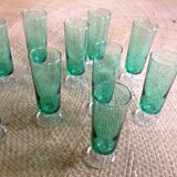 Series of 11 champagne flutes