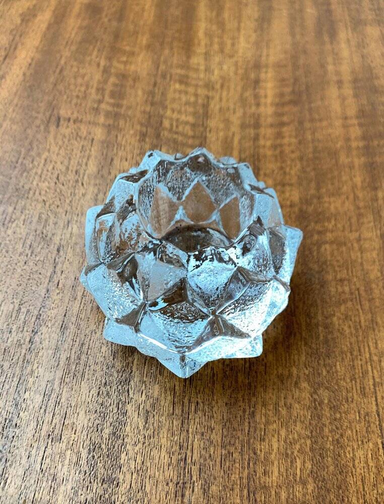 Nimbus Glass Candle Holder by Berit Johansson for Orrefors, Sweden, 1970s