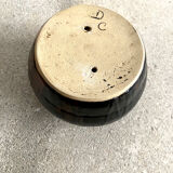 small round glazed ceramic vase