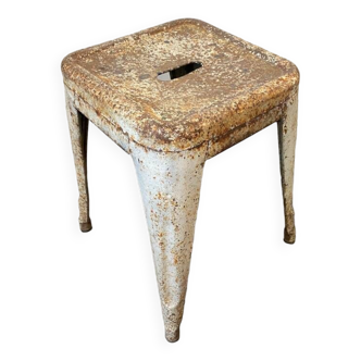 Authentic vintage industrial tolix metal stool by Xavier Pauchard 1950 n2