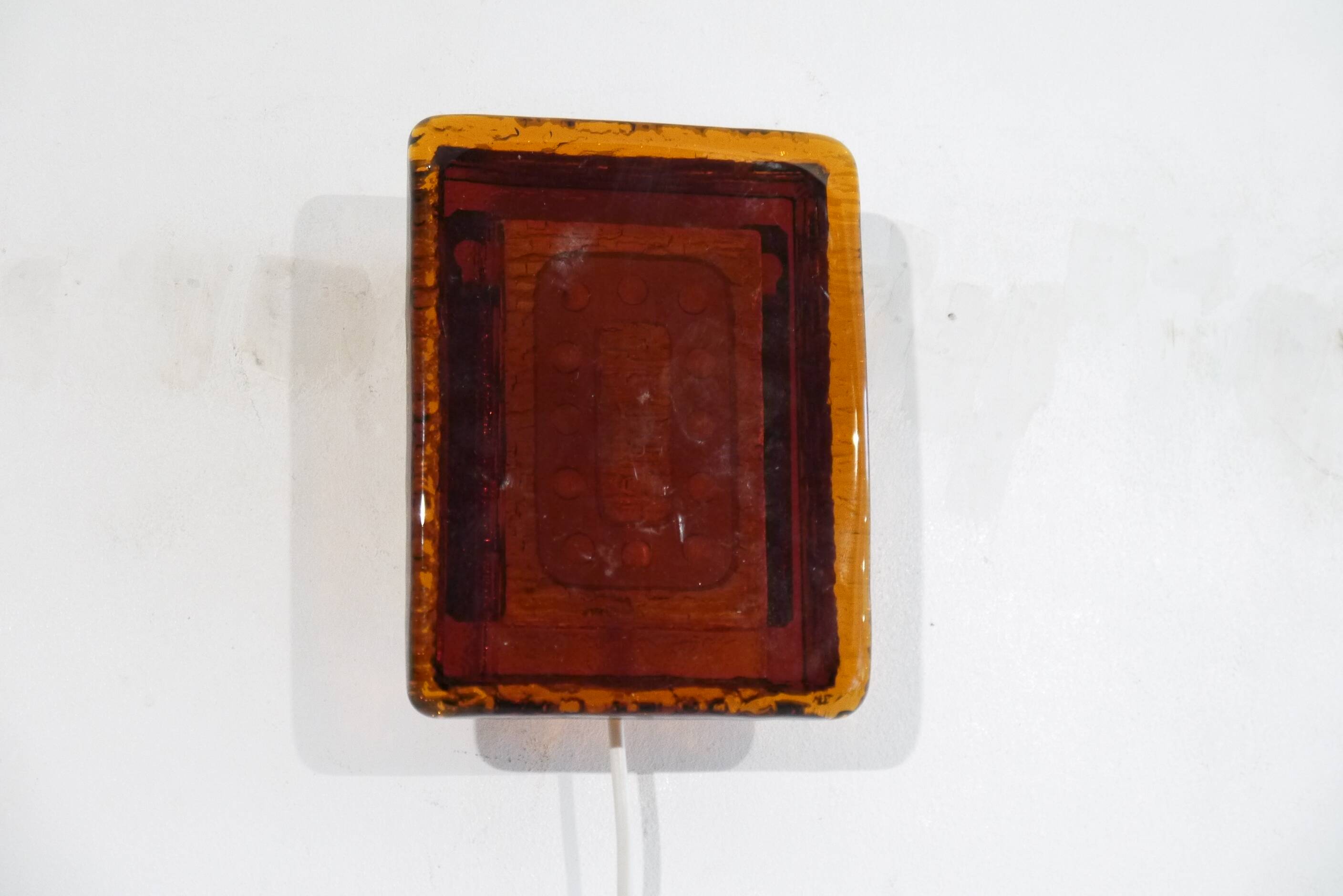 Swedish glass wall light 1970