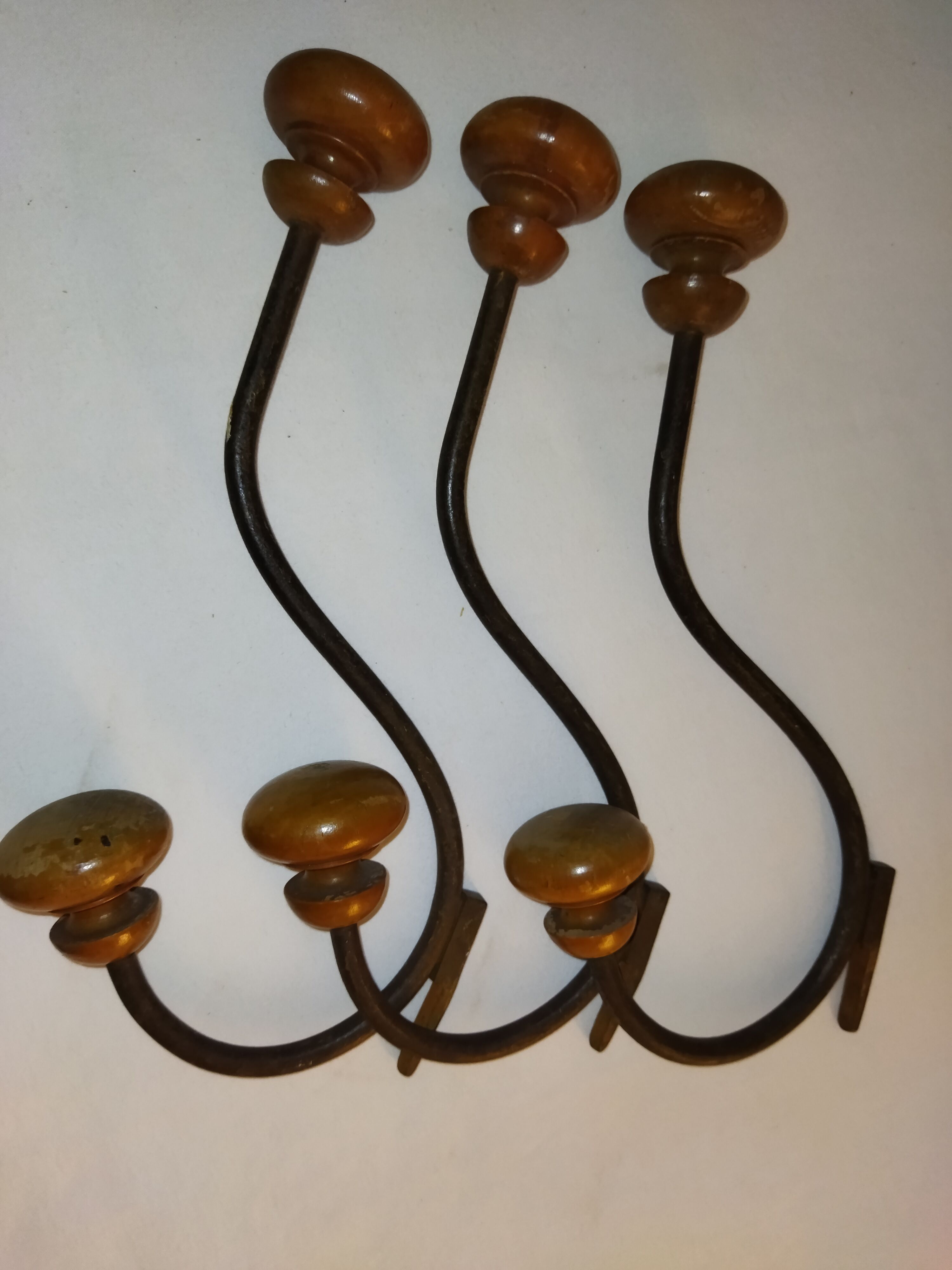 Old bistro wall coat rack