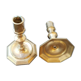 Pair of copper candlesticks