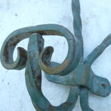 2 wall coat rack in wrought iron with 4 hooks