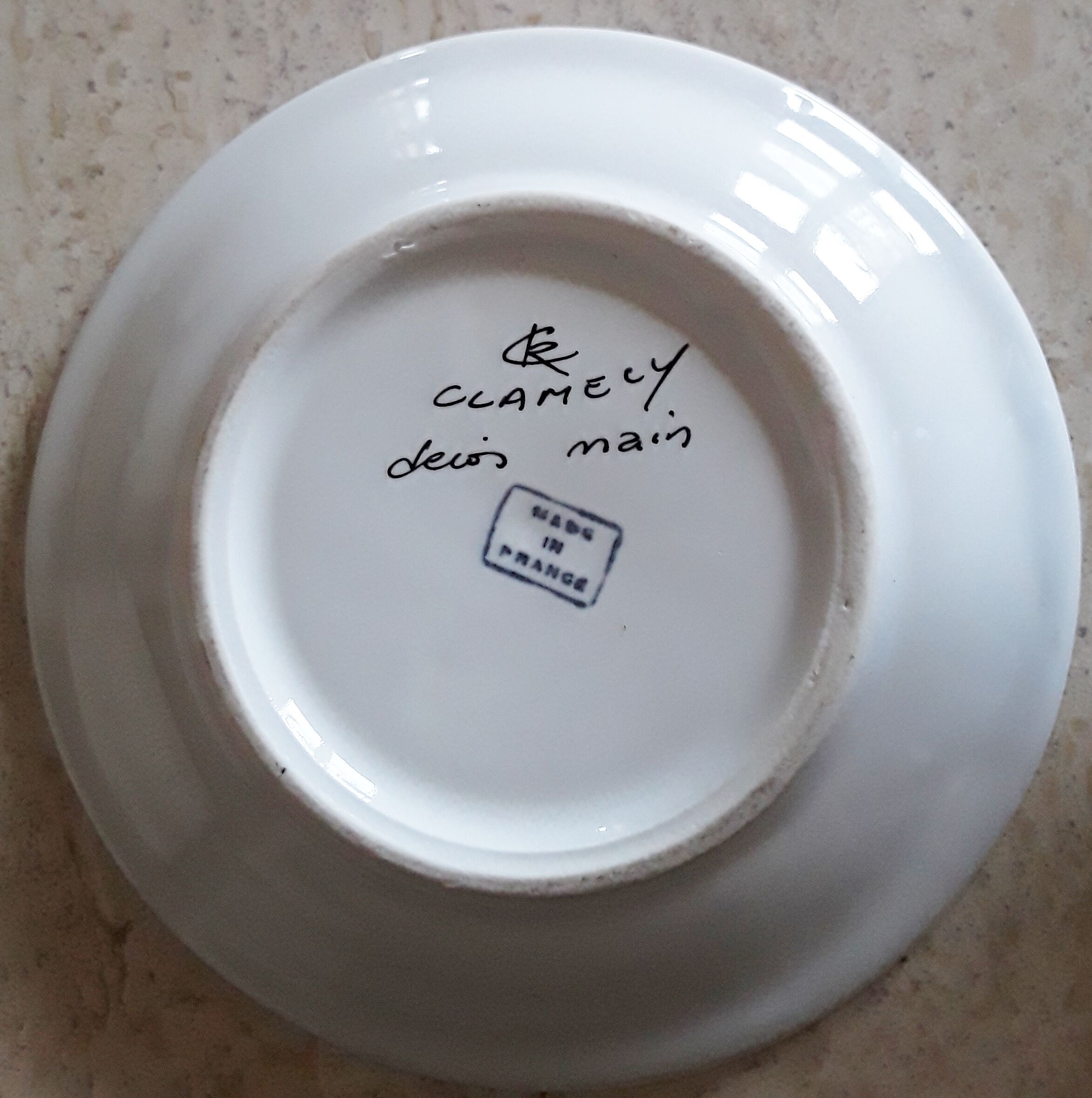 Clamecy earthenware tea set