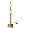 Electrified candle holder brass lamp