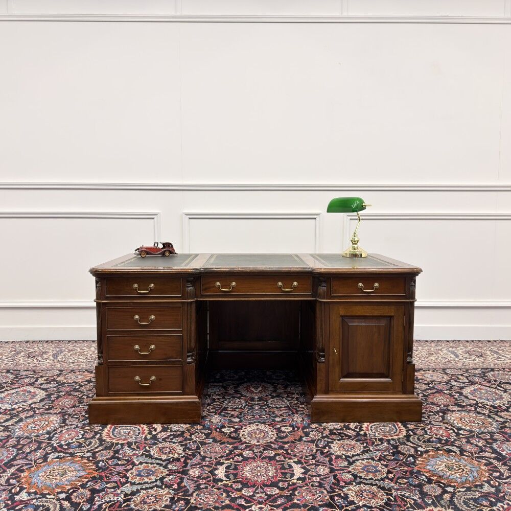 Classic English Chesterfield Desk with Backboard