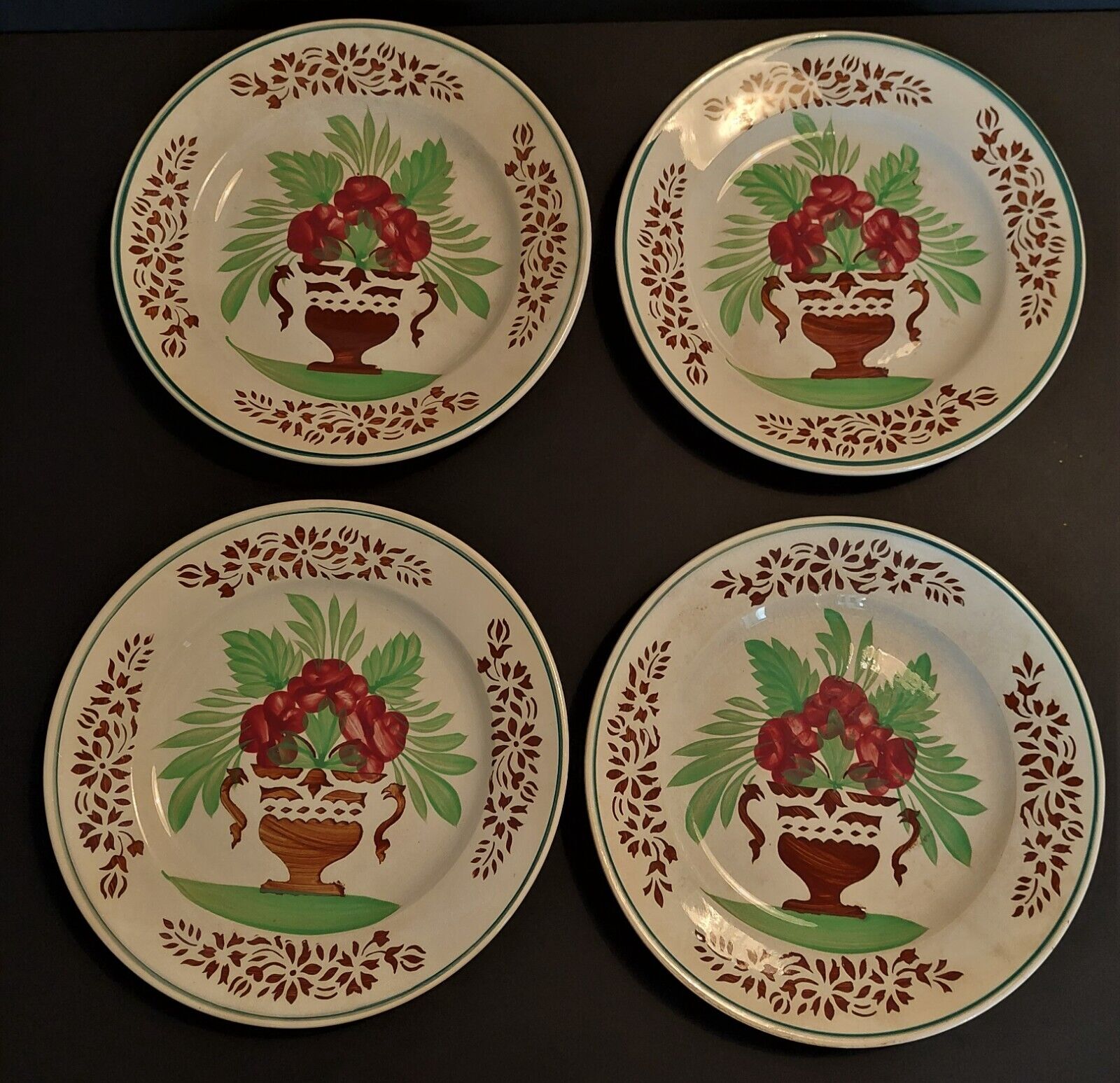 Sarreguemines flat plates late nineteenth series of four