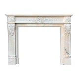 Louis XVI Style Fireplace in Pink Marble Circa 1980