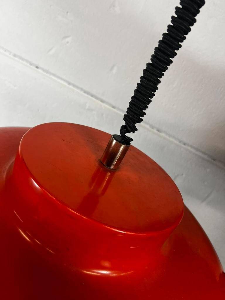 Vintage orange UFO lamp / chandelier / pendant light