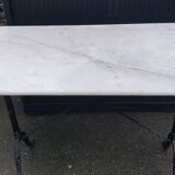 Cast iron and marble bistro table
