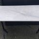 Cast iron and marble bistro table
