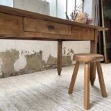 1950s oak butcher's farm table