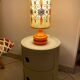 Lampe design Space age vintage années 70 original verre orange