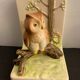 Pair of owl Japanese ceramic book greenhouses, 1980