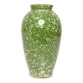 Hand-painted green porcelain vase, mid-20th century.