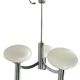 Space age glass and chrome chandelier, Italian design 1970