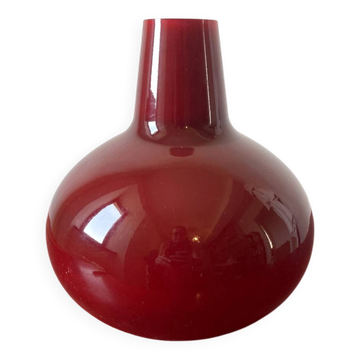 Lampe à poser vintage en verre rouge – SCE, France
