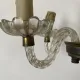 Applique italienne double en verre  et miroir, années 50