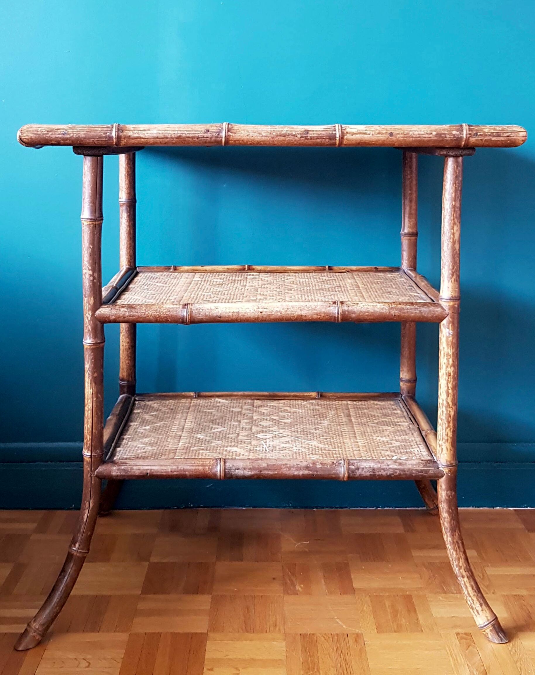 Console en rotin et bambou