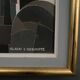 Oil on canvas Alain L'Hermitte Lhermitte geometric architecture 20th century