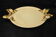 Plateau de service rond en bois vintage Italie