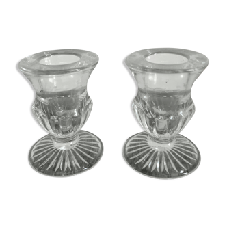 Glass candlesticks